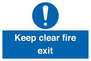 Keep Clear Fire Exit